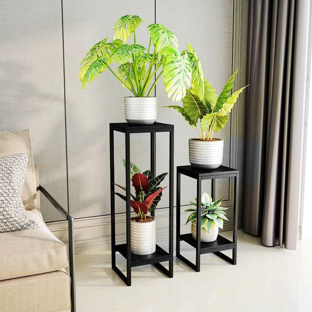 2-Tier Metal Flower Plant Stand for Home & Garden