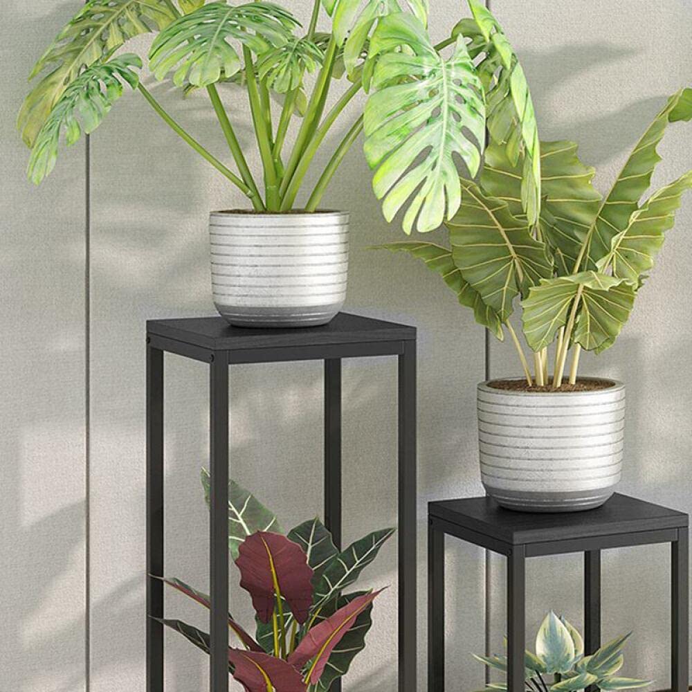 2-Tier Metal Flower Plant Stand for Home & Garden