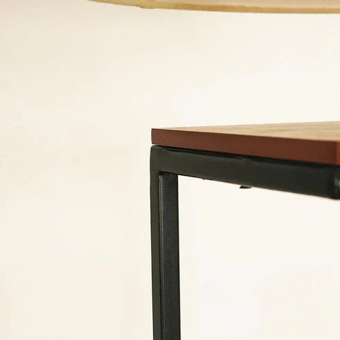 Wooden Aesthetic Floor Lamp with Shelf