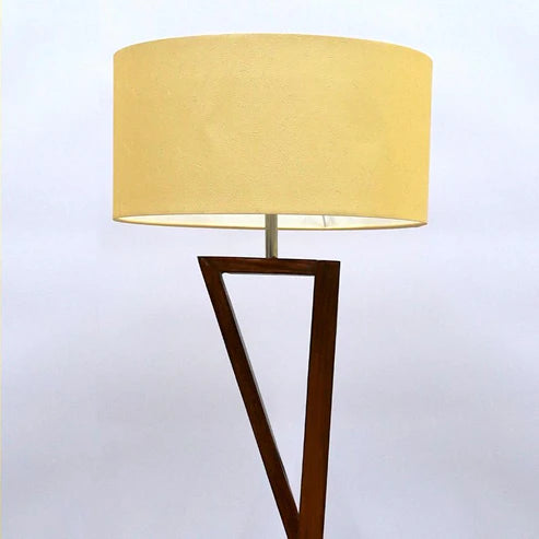 Wooden Floor Lamp with Crossed Stand – Living Room & Bedroom